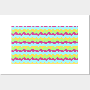 Colorful Liquid Retro Repeated Pattern Posters and Art